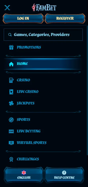 mobile Navigation fambet casino